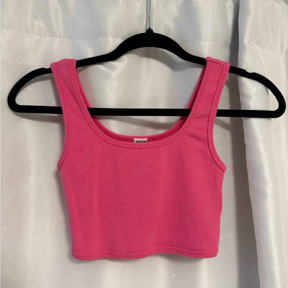 Garage Fuchsia Ribbed Tank Top